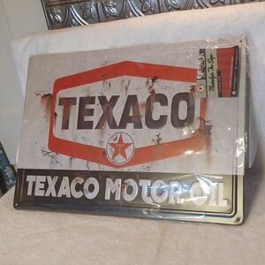 Texaco metal sign Texaco motor oil 16 3/4 x12 inches metal wall decor